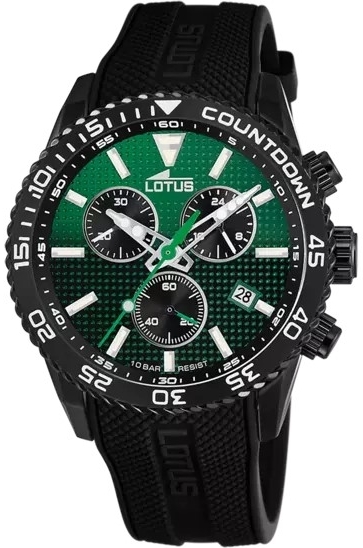 Lotus Herrklocka 18672/B Classic Grön/Gummi Ø43.5 mm - Lotus
