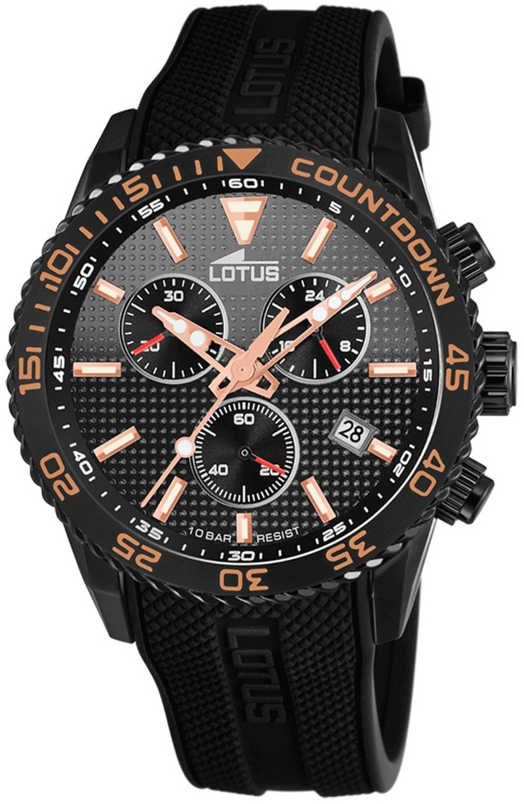 Lotus Herrklocka 18672/C Chrono Grå/Gummi Ø43.5 mm - Lotus