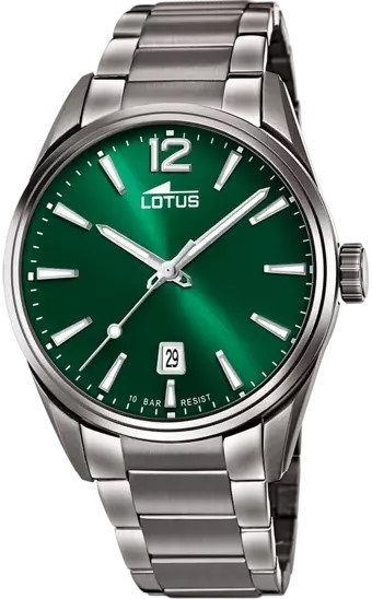 Lotus Herrklocka 18684/4 Classic Grön/Stål Ø42 mm - Lotus