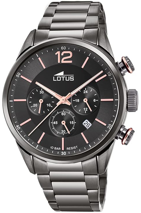 Lotus Herrklocka 18686/2 Chrono Svart/Stål Ø44 mm - Lotus