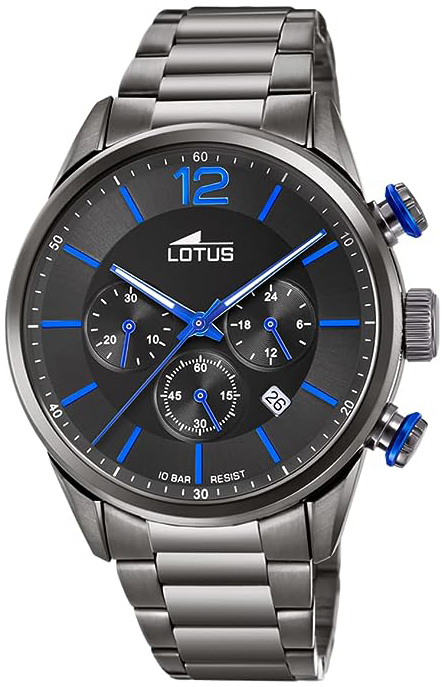 Lotus Herrklocka 18686/3 Chrono Svart/Stål Ø44 mm - Lotus