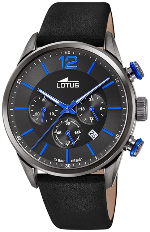 Lotus Herrklocka 18687/3 Chrono Grå/Läder Ø43 mm