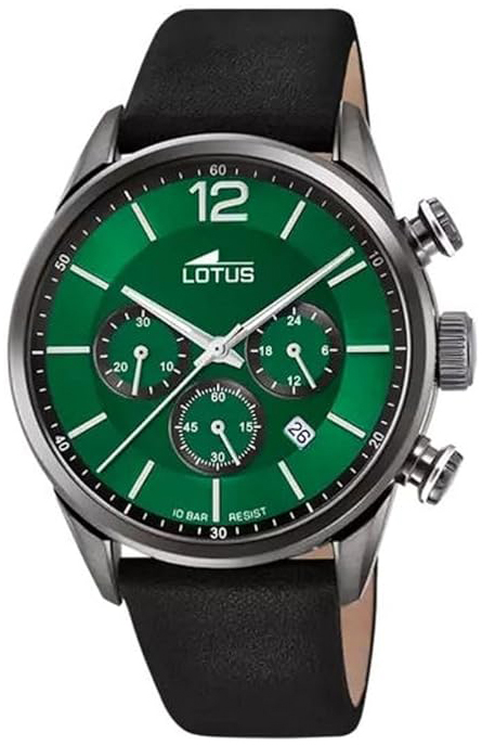 Lotus Herrklocka 18687/4 Chrono Grön/Läder Ø43 mm