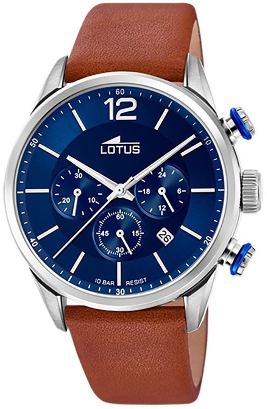 Lotus Herrklocka 18689/1 Chrono Blå/Läder Ø43 mm - Lotus