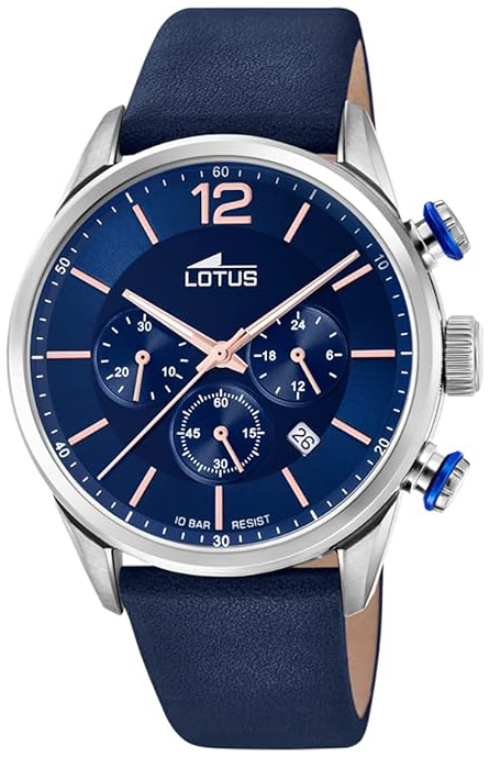 Lotus Herrklocka 18689/2 Chrono Blå/Läder Ø43 mm - Lotus
