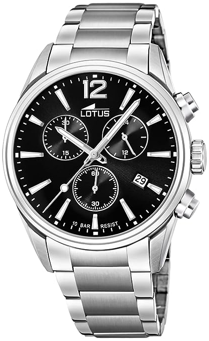 Lotus Herrklocka 18690/3 Chrono Svart/Stål Ø42 mm - Lotus