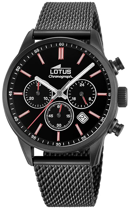 Lotus Herrklocka 18700/1 Chrono Svart/Stål Ø41.5 mm - Lotus