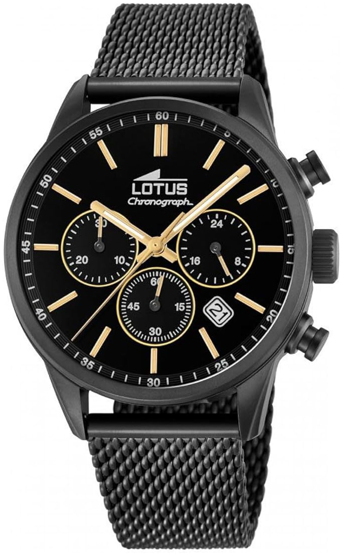 Lotus Herrklocka 18700/2 Chrono Svart/Stål Ø41.5 mm - Lotus