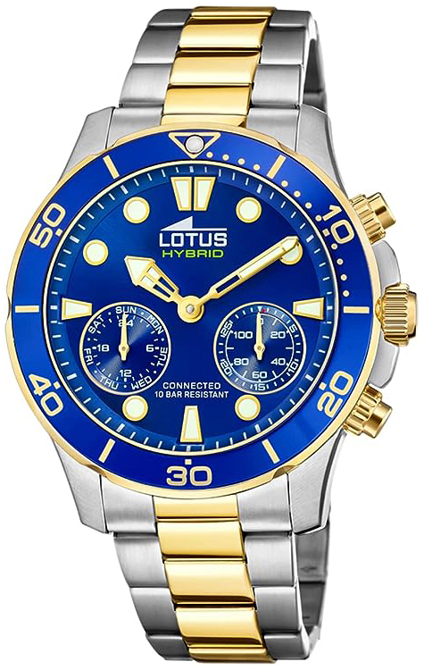 Lotus Herrklocka 18801/1 Connected Blå/Gulguldtonat stål Ø44.5 mm - Lotus