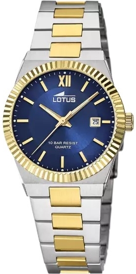 Lotus Damklocka 18839/3 Classic Blå/Guldtonat stål Ø31.5 mm - Lotus