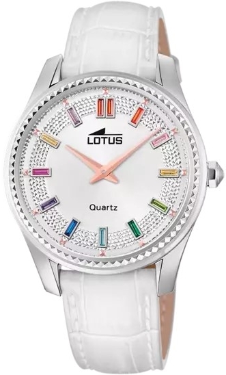 Lotus Damklocka 18899/1 Classic Silverfärgad/Läder Ø38 mm - Lotus