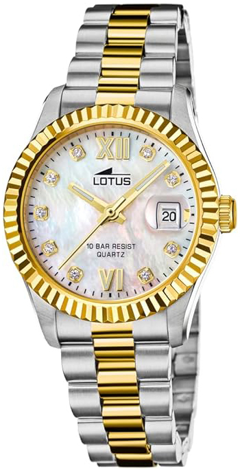 Lotus Damklocka 18931/1 Freedom Vit/Gulguldtonat stål Ø32.5 mm - Lotus