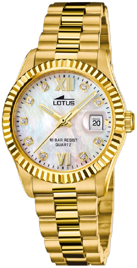 Lotus Damklocka 18932/1 Freedom Vit/Gulguldtonat stål Ø32.5 mm - Lotus