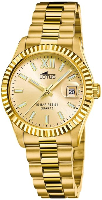 Lotus Damklocka 18932/2 Freedom Champagnefärgad/Gulguldtonat stål - Lotus