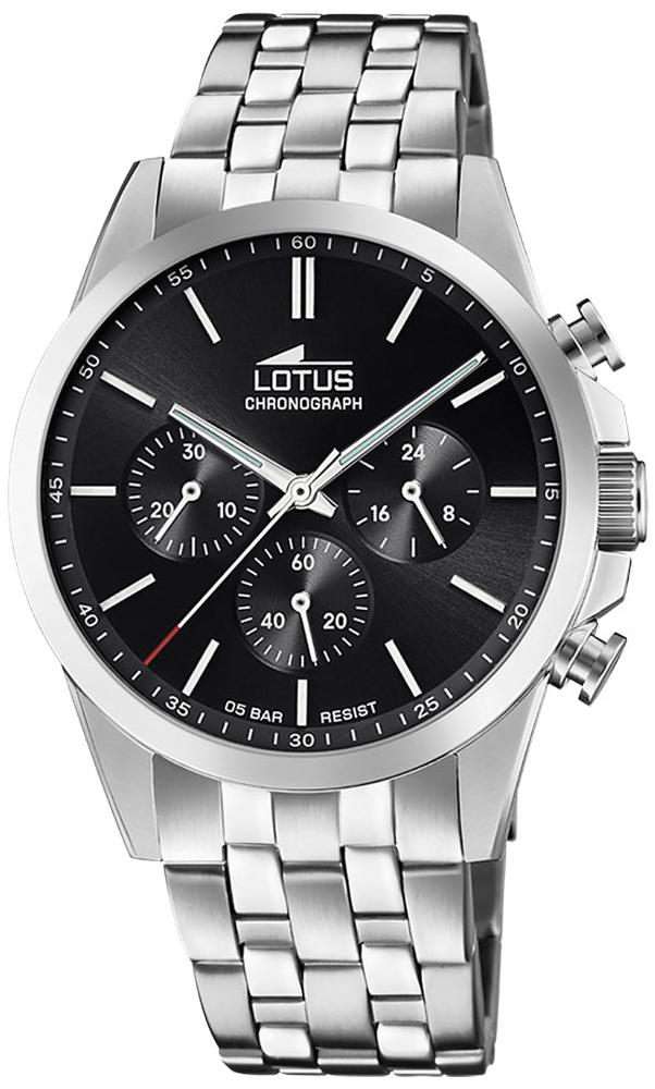 Lotus Herrklocka 18989/4 Chrono Svart/St&aring;l &Oslash;41 mm