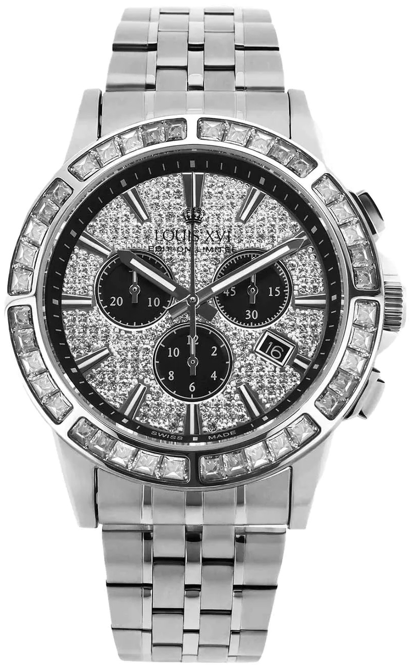 Louis XVI Herrklocka LXVI1131 Majesty Svart/St&aring;l &Oslash;43 mm