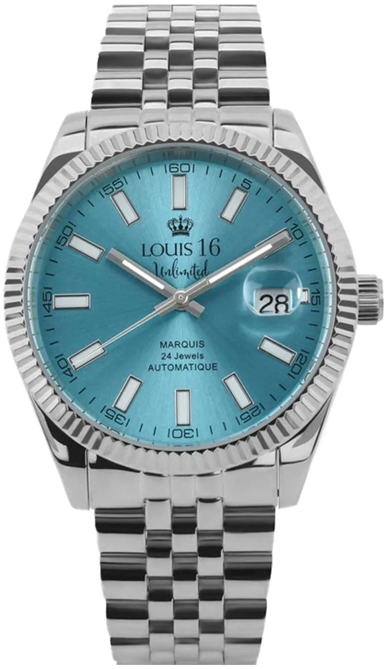 Louis XVI Herrklocka LXVI3021 Marquis Turkos/Stål Ø42 mm