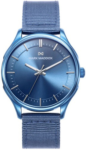 Mark Maddox Herrklocka HC1008-37 Greenwich Blå/Textil Ø41 mm - Mark Maddox