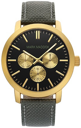 Mark Maddox Herrklocka HC3025-97 Classic Svart/Textil Ø43 mm - Mark Maddox