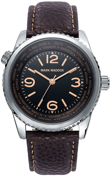 Mark Maddox Herrklocka HC6015-54 Classic Svart/Läder Ø42 mm - Mark Maddox