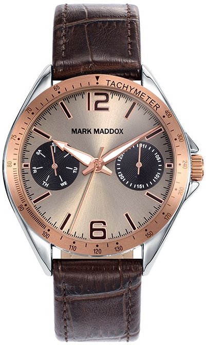 Mark Maddox Herrklocka HC7006-45 Classic Läder Ø44 mm - Mark Maddox
