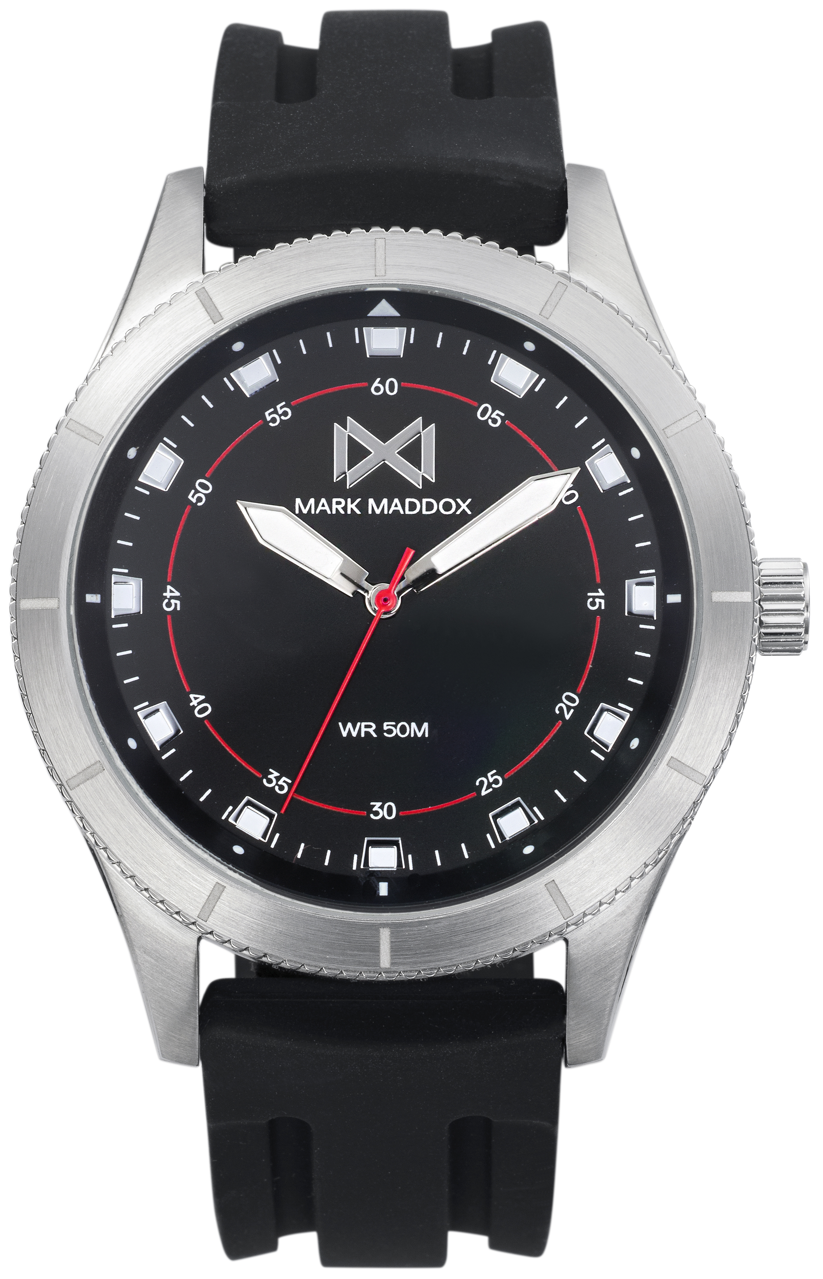 Mark Maddox Herrklocka HC7126-56 Classic Svart/Gummi Ø45 mm - Mark Maddox