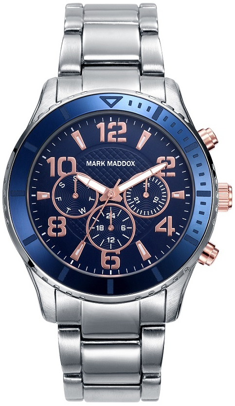 Mark Maddox Herrklocka HM6008-35 Classic Blå/Stål Ø43 mm - Mark Maddox