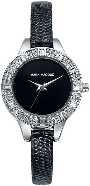 Mark Maddox Damklocka MC3022-50 Classic Svart/Läder Ø30 mm - Mark Maddox