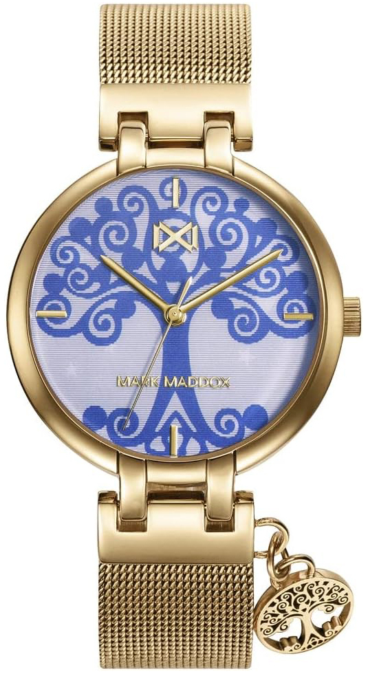 Mark Maddox Damklocka MM0126-97 Shibuya Vit/Gulguldtonat stål Ø33 mm - Mark Maddox