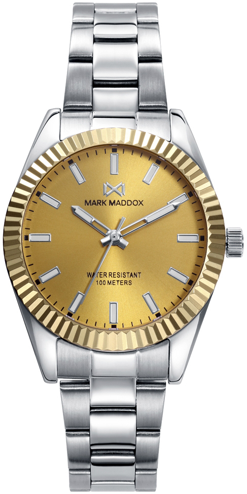 Mark Maddox Damklocka MM1000-27 Classic Guldtonad/Stål Ø32 mm - Mark Maddox