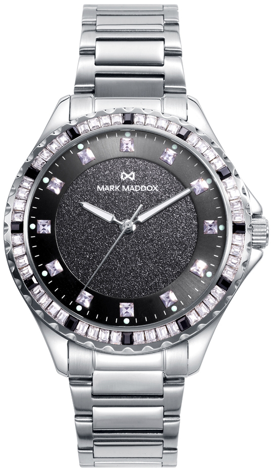 Mark Maddox Damklocka MM1007-57 Classic Svart/St&aring;l &Oslash;38 mm