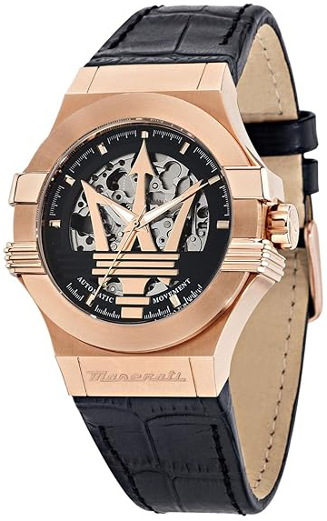 Maserati Herrklocka R8821108053 Potenza Skelettskuren/L&auml;der &Oslash;42 mm