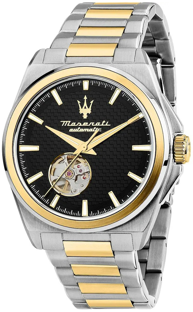 Maserati Herrklocka R8823152001 Velocita Svart/Gulguldtonat stål - Maserati