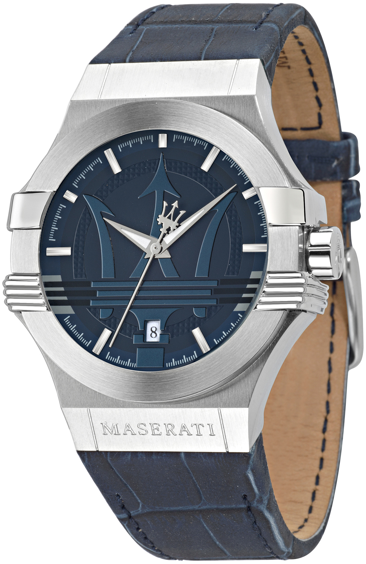 Maserati Herrklocka R8851108015 Potenza Blå/Läder Ø42 mm