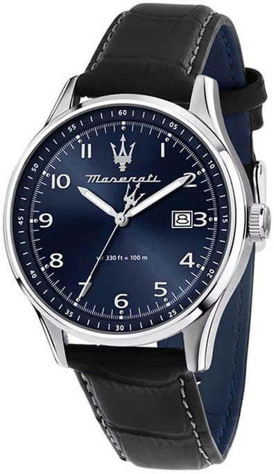 Maserati Herrklocka R8851124003 Classic Bl&aring;/L&auml;der &Oslash;42 mm