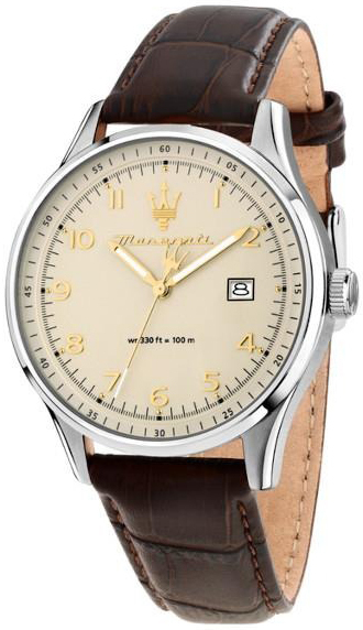Maserati Herrklocka R8851124004 Sorpasso Beige/L&auml;der &Oslash;42 mm