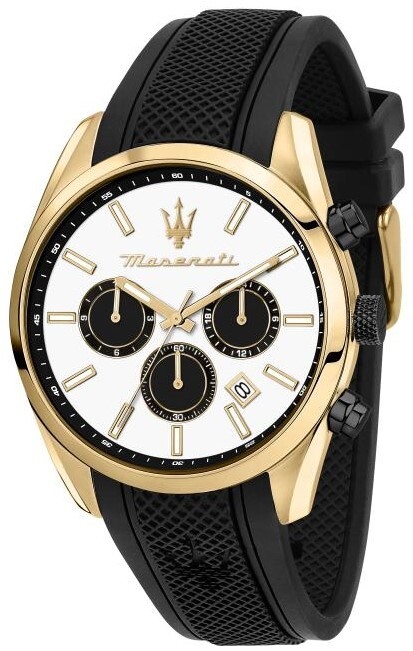 Maserati Herrklocka R8851151001 Attrazione Vit/Gummi Ø43 mm - Maserati