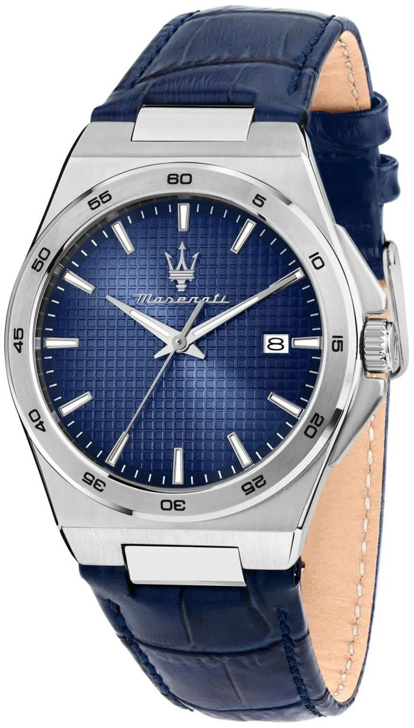 Maserati Herrklocka R8851153002 Velocita Slim Bl&aring;/L&auml;der &Oslash;40 mm