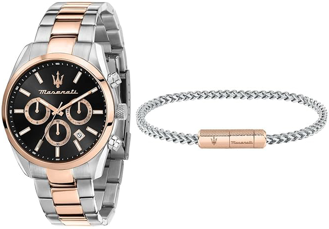 Maserati Herrklocka R8853151003 Classic Svart/Roséguldstonat stål - Maserati