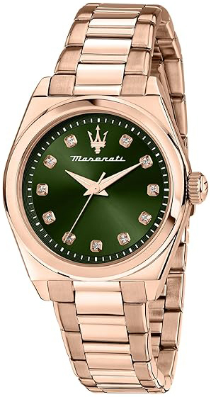 Maserati Damklocka R8853152501 Velocita Gr&ouml;n/Ros&eacute;guldstonat st&aring;l