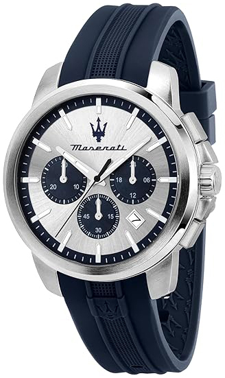 Maserati Herrklocka R8871621042 Successo Silverf&auml;rgad/Gummi &Oslash;42 mm