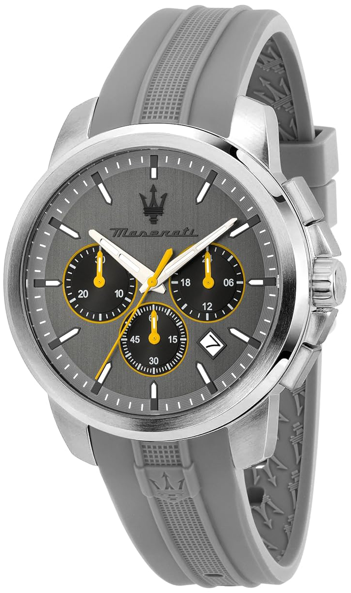 Maserati Herrklocka R8871621043 Successo Gr&aring;/Gummi &Oslash;42 mm