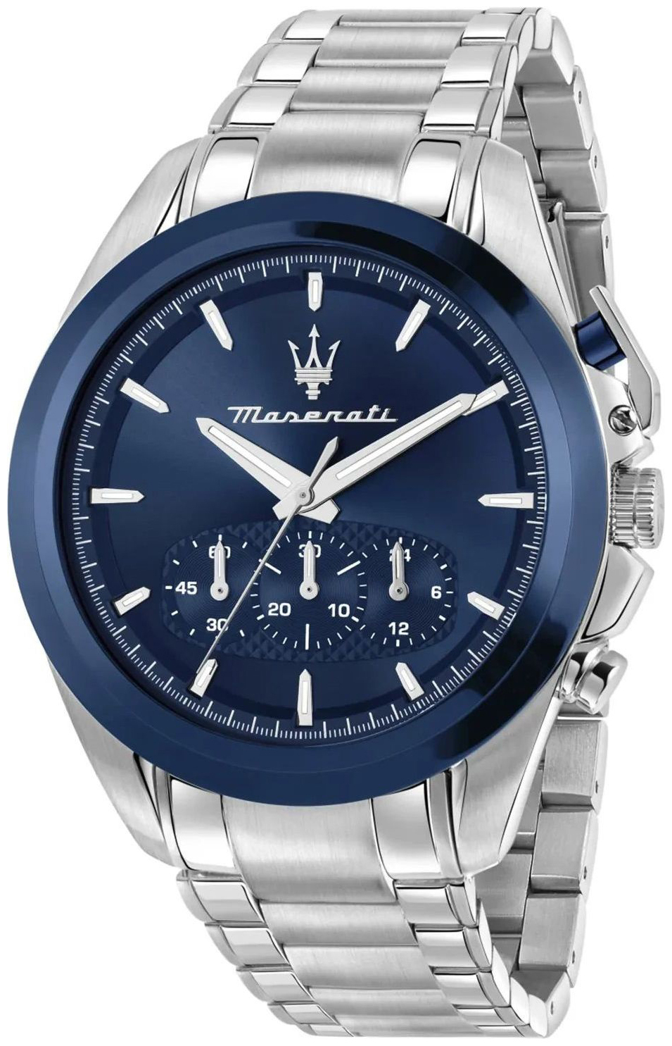 Maserati Herrklocka R8873612067 Traguardo Bl&aring;/St&aring;l &Oslash;43 mm