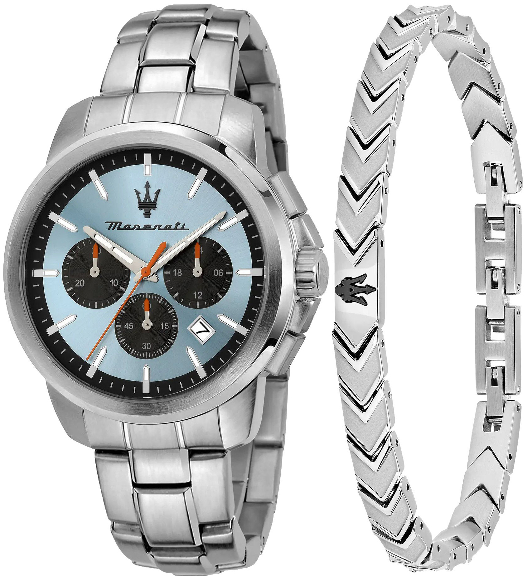 Maserati Herrklocka R8873621045 Successo Bl&aring;/St&aring;l &Oslash;42 mm