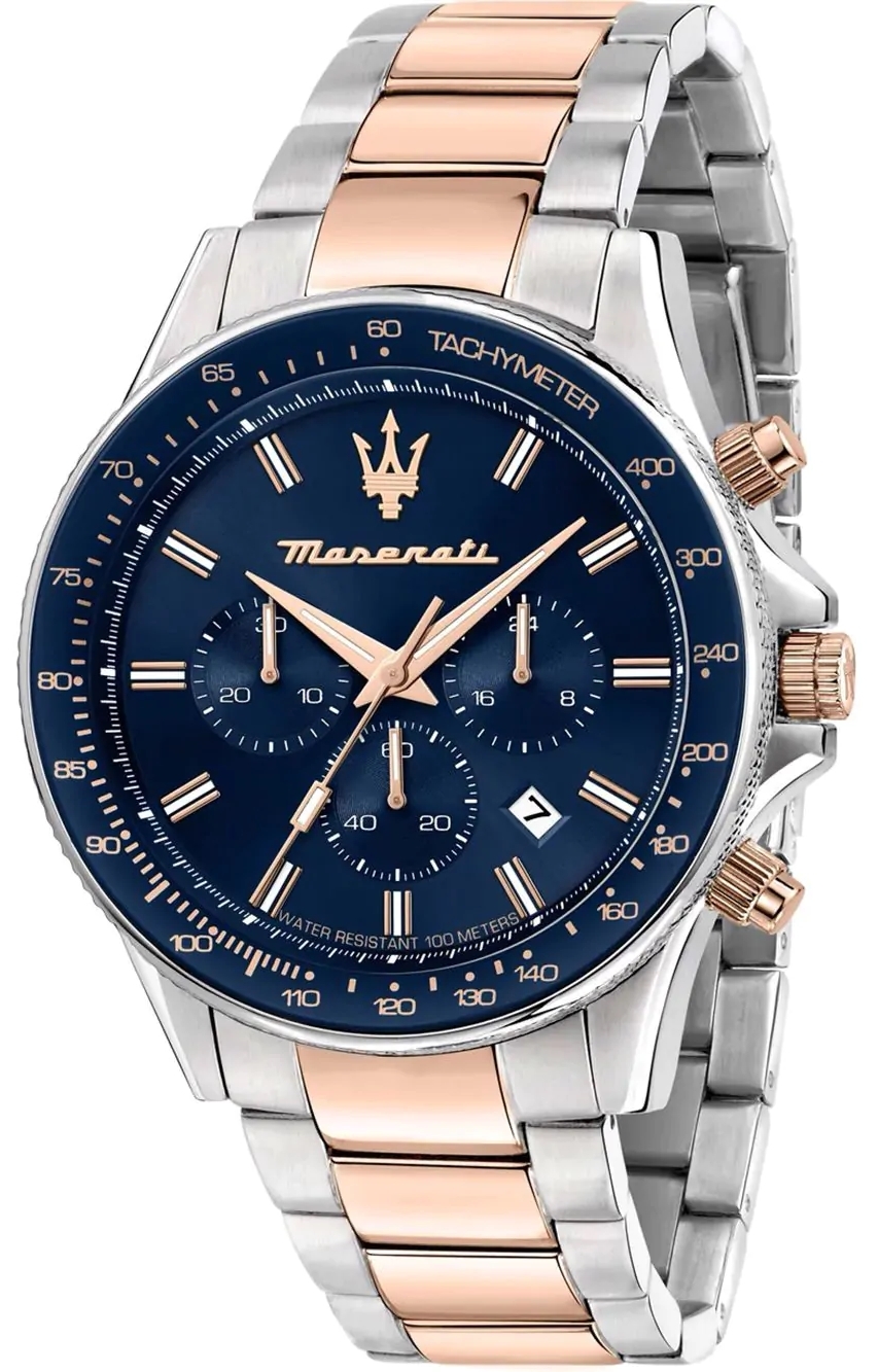 Maserati Herrklocka R8873640022 Sfida Blå/Roséguldstonat stål Ø44 - Maserati