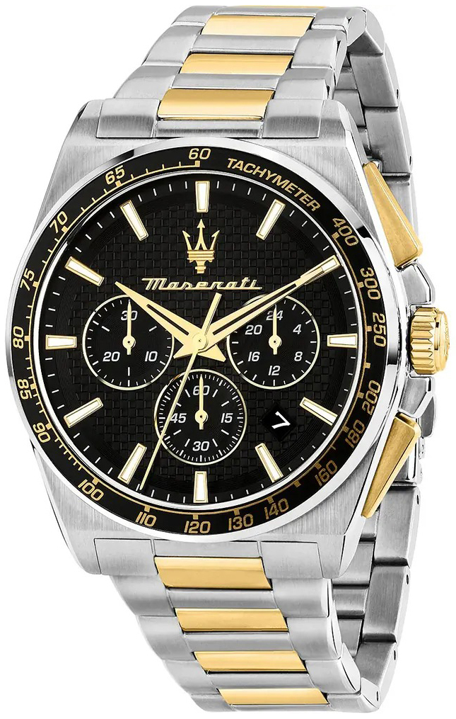 Maserati Herrklocka R8873652003 Velocita Svart/Gulguldtonat stål - Maserati
