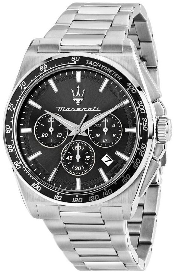 Maserati Herrklocka R8873652012 Velocita Slim Svart/St&aring;l &Oslash;43 mm