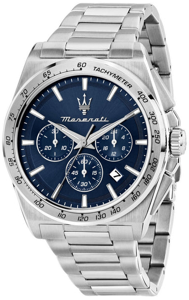 Maserati Herrklocka R8873652014 Velocita Slim Bl&aring;/St&aring;l &Oslash;43 mm
