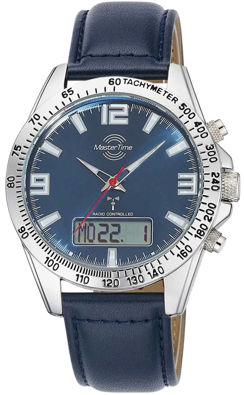 Master Time Herrklocka MTGA-10876-32L Classic Blå/Läder Ø42 mm - Master Time