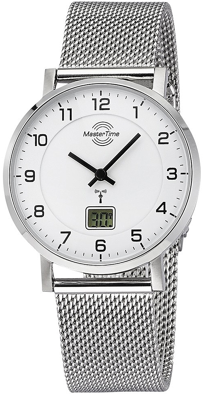 Master Time Damklocka MTLS-10740-12M Funk Advanced Vit/Stål Ø36 mm - Master Time